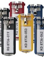 Durable Sleutellabel Durable met ring assorti 6stuks