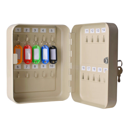 Qbasic Sleutelkast Qbasic 20 haken 200x160x60mm