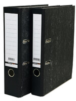 Qbasic Ordner Qbasic A4 50mm karton zwart gewolkt