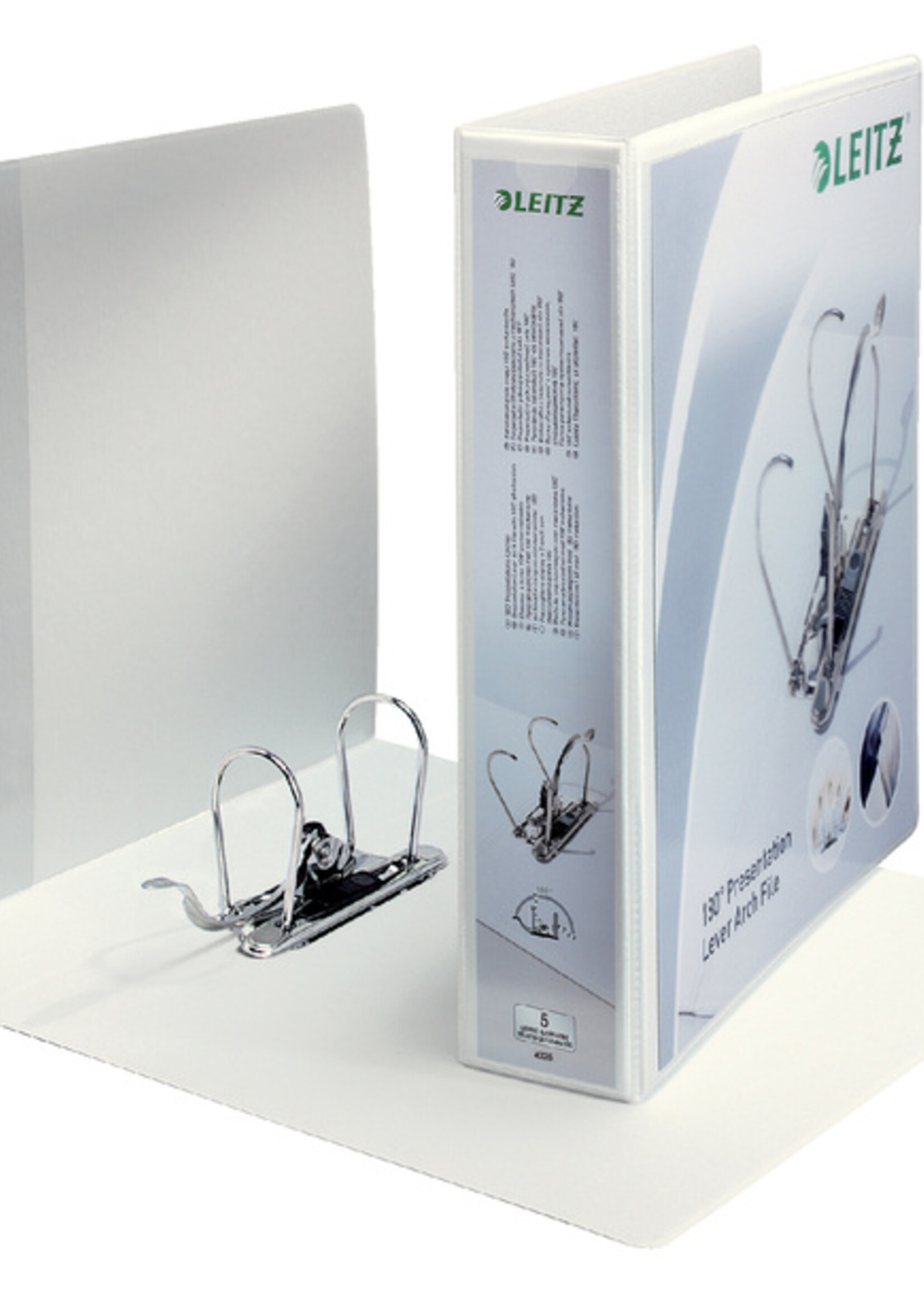 Leitz Ordner Leitz 4226 panorama 180° 75mm PP A4 maxi 3tas wit