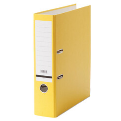 Classeur à levier Qbasic A4 80mm carton jaune