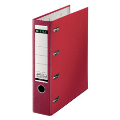 Giro/bank ordner Leitz 1062 met dubbele mechaniek 80mm PP A4 rood