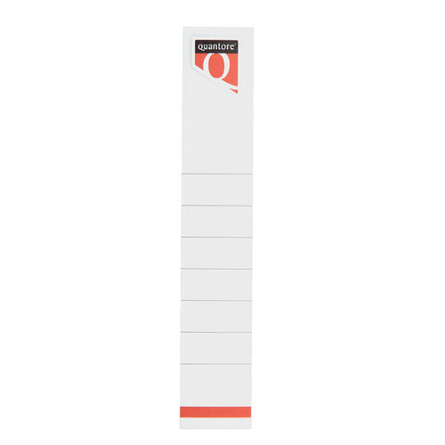 Quantore Étiquette dorsale Quantore 34x190mm adhésive étroite blanc