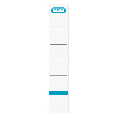 Elba Étiquette dorsale Elba 34x190mm adhésive étroite blanc/bleu
