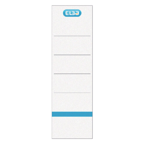 Elba Étiquette dorsale Elba 59x190mm adhésive large blanc/bleu