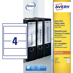 Rugetiket Avery breed 62x192mm zelfklevend wit