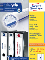 Avery Zweckform Rugetiket Avery breed/lang 61x297mm zelfklevend wit