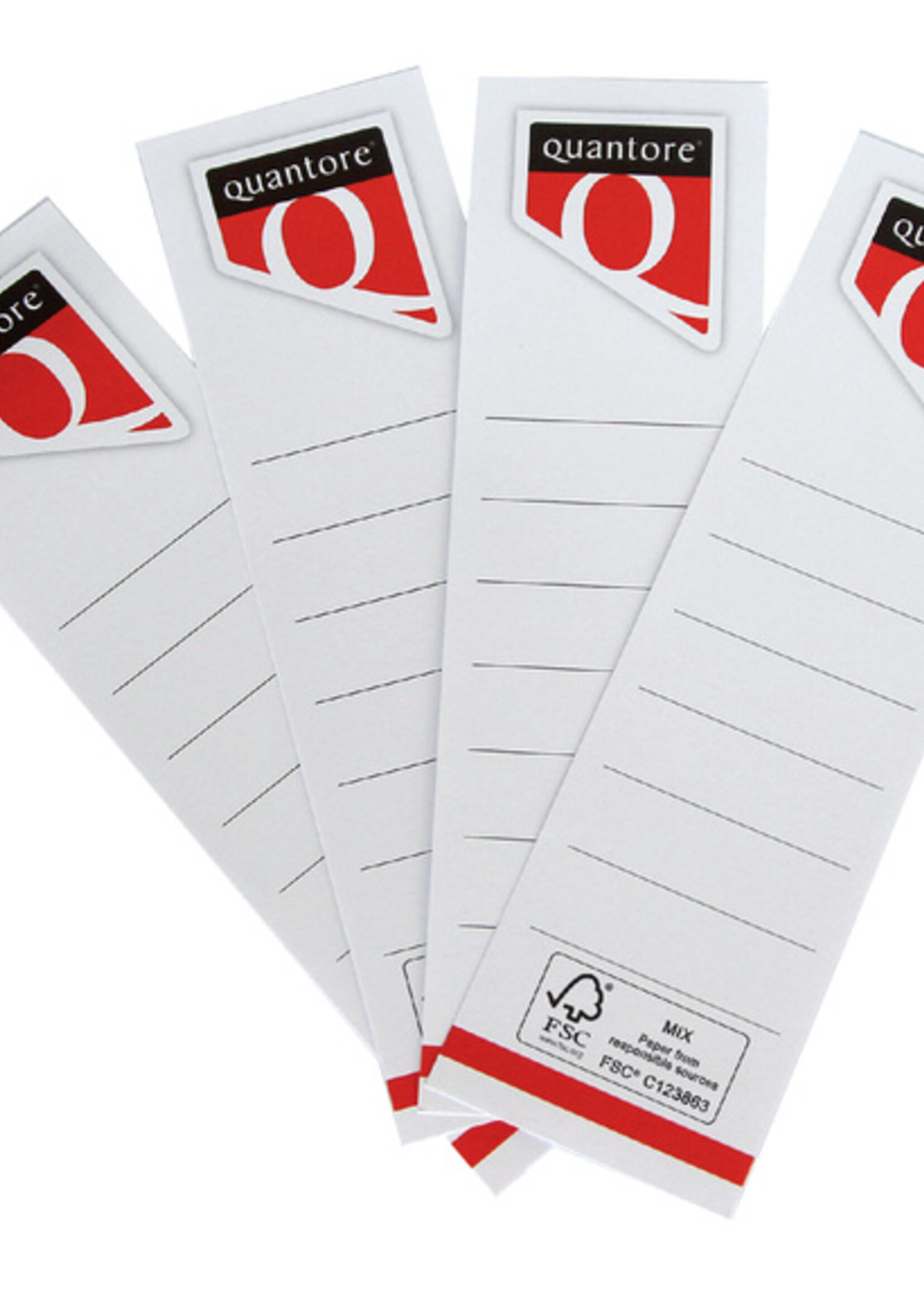 Quantore Étiquette dorsale Quantore Smal à insérer 30x190mm blanc