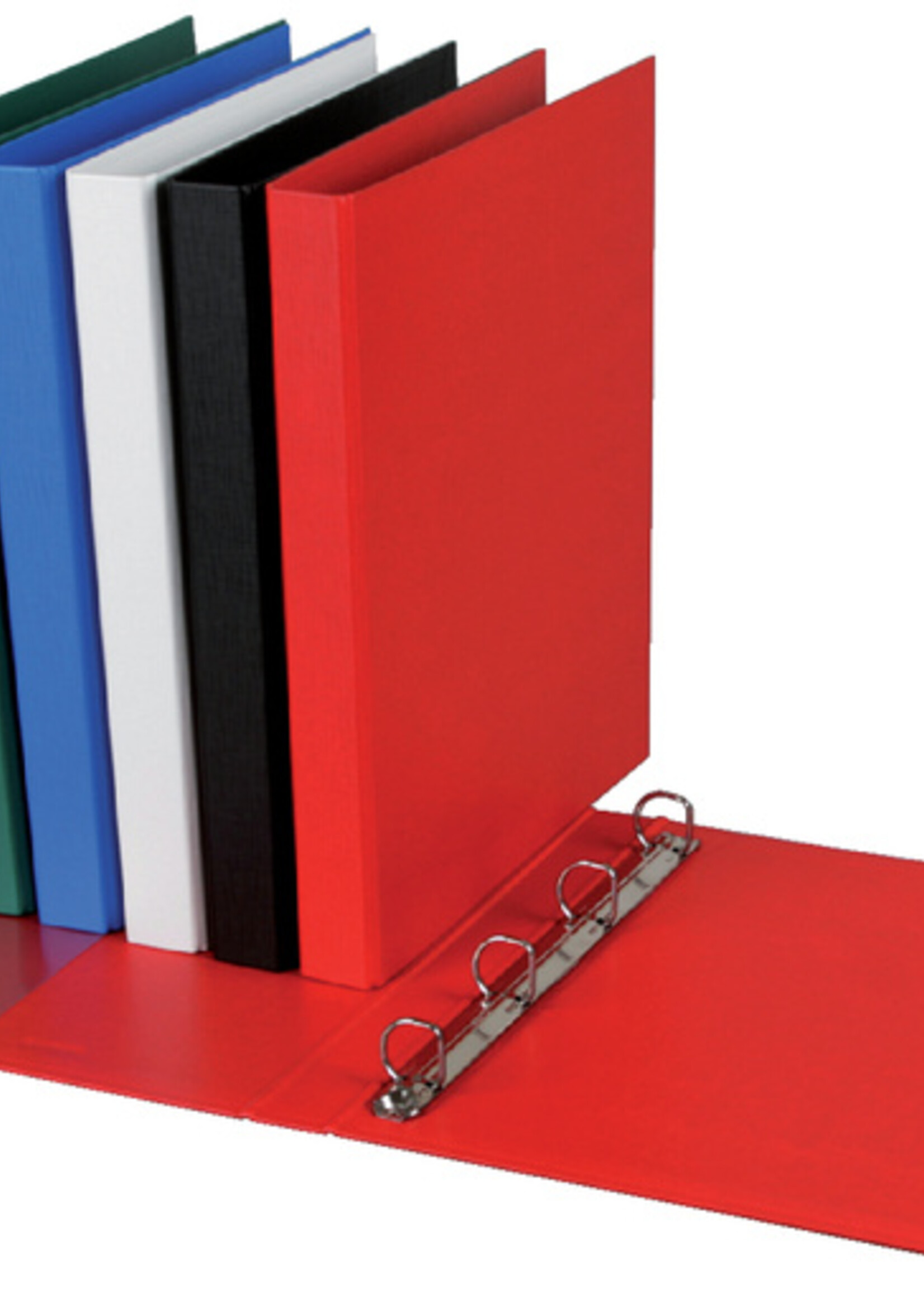 Quantore Ringband Quantore A4 4-rings D-mech 20mm PP rood