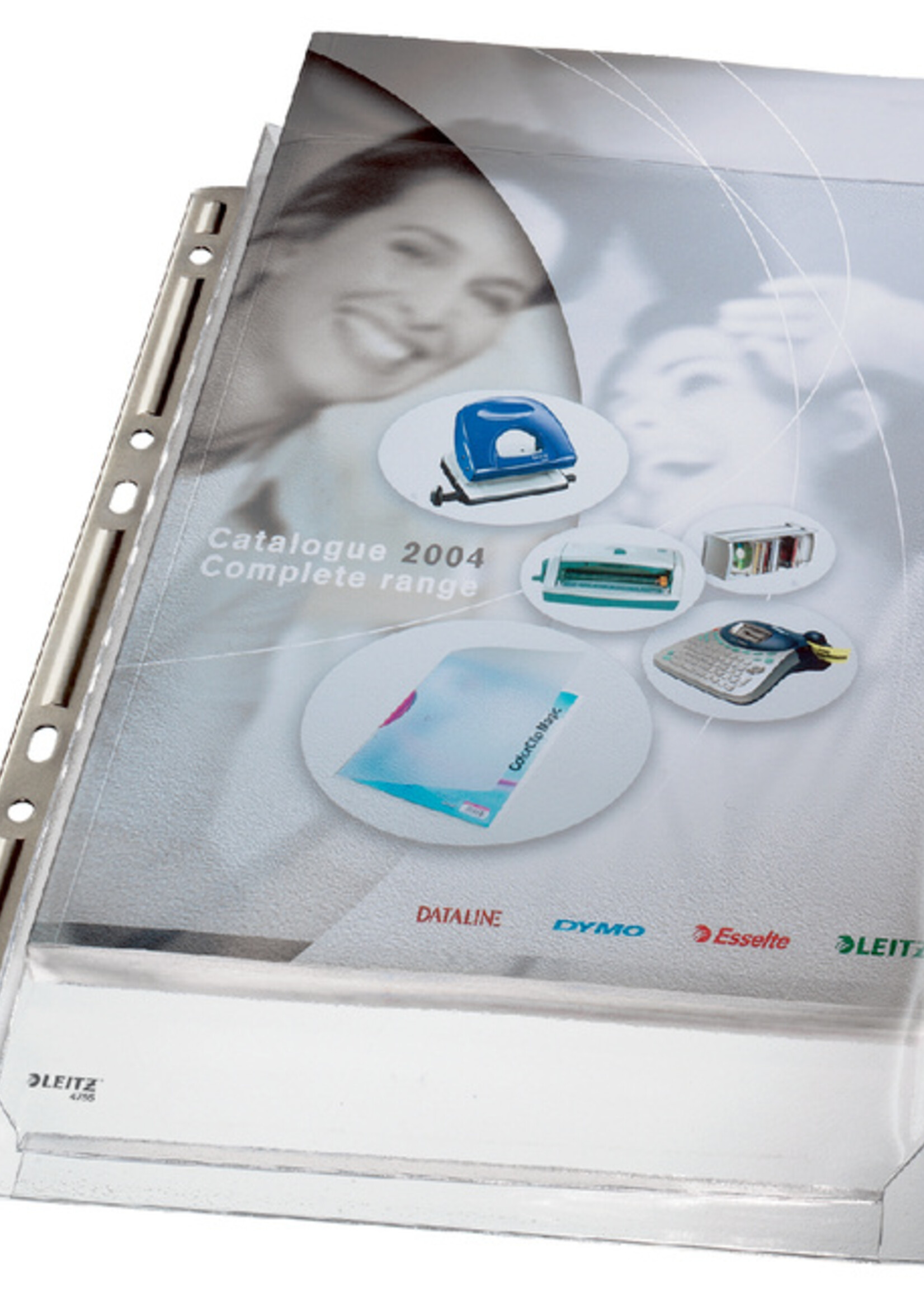 Leitz Pochette à soufflet Leitz Premium Copy safe A4 PVC 0,17mm transparent bande perforée métal