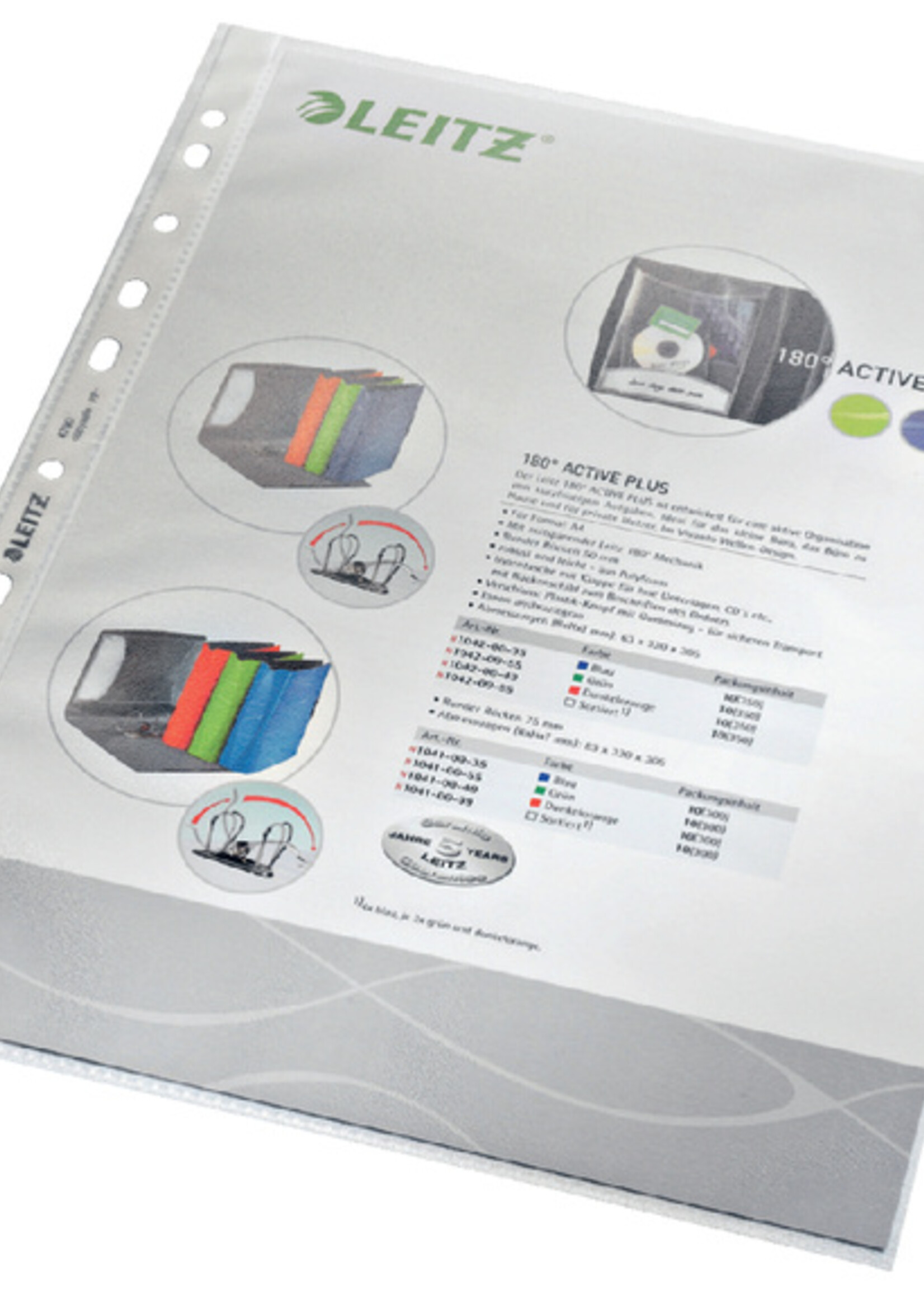 Leitz Showtas Leitz Premium standaard 11-gaats copy safe 0.085mm PP A4 transparant