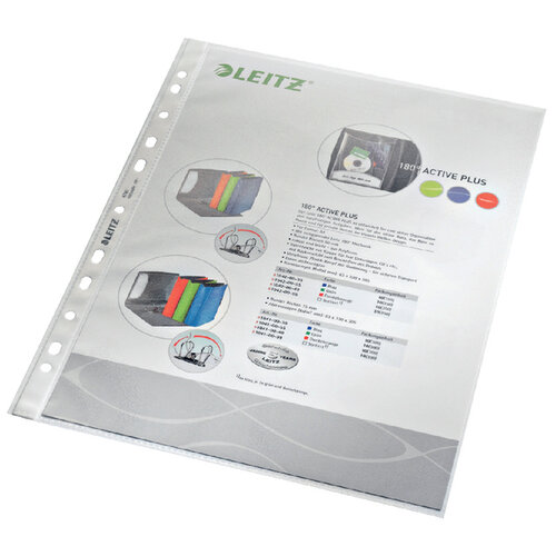 Leitz Showtas Leitz Premium standaard 11-gaats copy safe 0.085mm PP A4 transparant