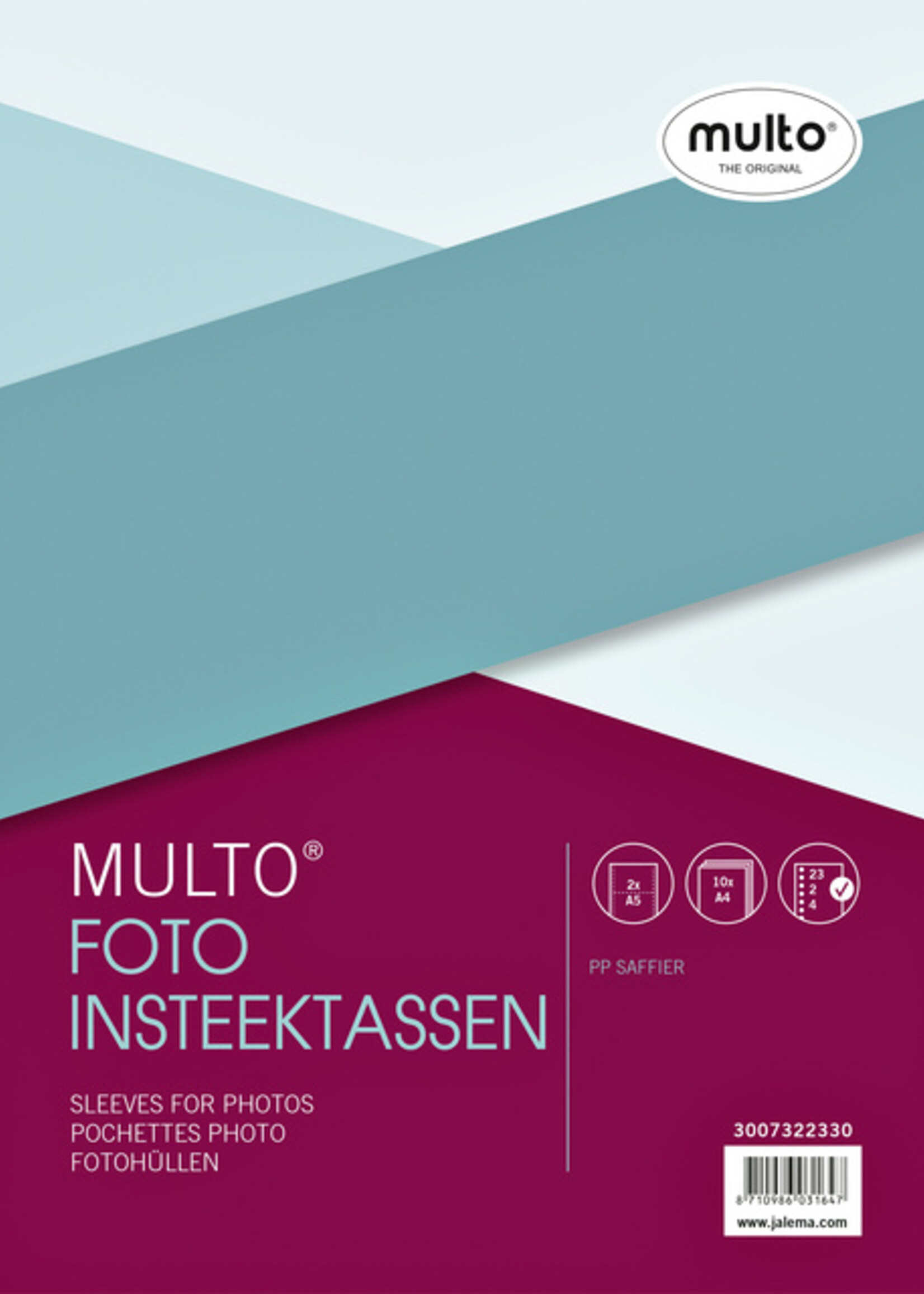 Multo Fototas Multo A4 23-gaats 2-vaks 148x210 PP mat