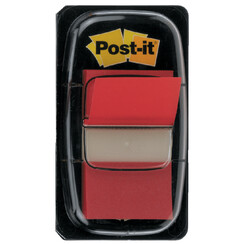 Indextabs 3M Post-it 680 25.4x43.2mm rood