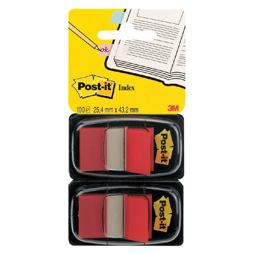 Marque-pages 3M Post-it 6802RED 2 pièces rouge 100 Stuk