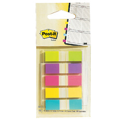 Marque-pages 3M Post-it 6835CB split flags assorti