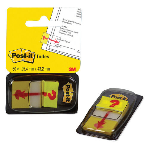 Post-it Indextabs 3M Post-it 68031 25,4x43.2mm " hier ondertekenen" geel