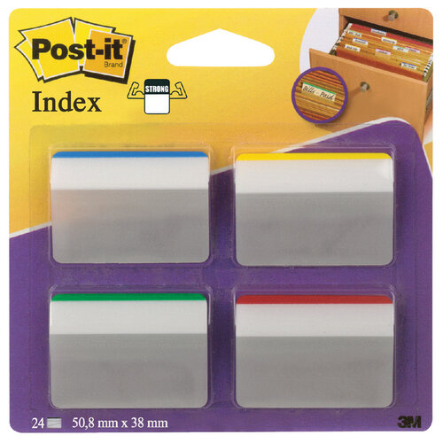 Post-it Indextabs 3M Post-it 686 38x50.8mm strong gebogen assorti