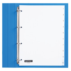 Intercalaires Quantore 4 perf numéro 1-10 blanc PP