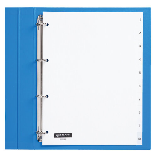 Quantore Intercalaires Quantore 4 perf numéro 1-10 blanc PP