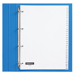 Intercalaires Quantore 4 perf numéro 1-31 blanc PP