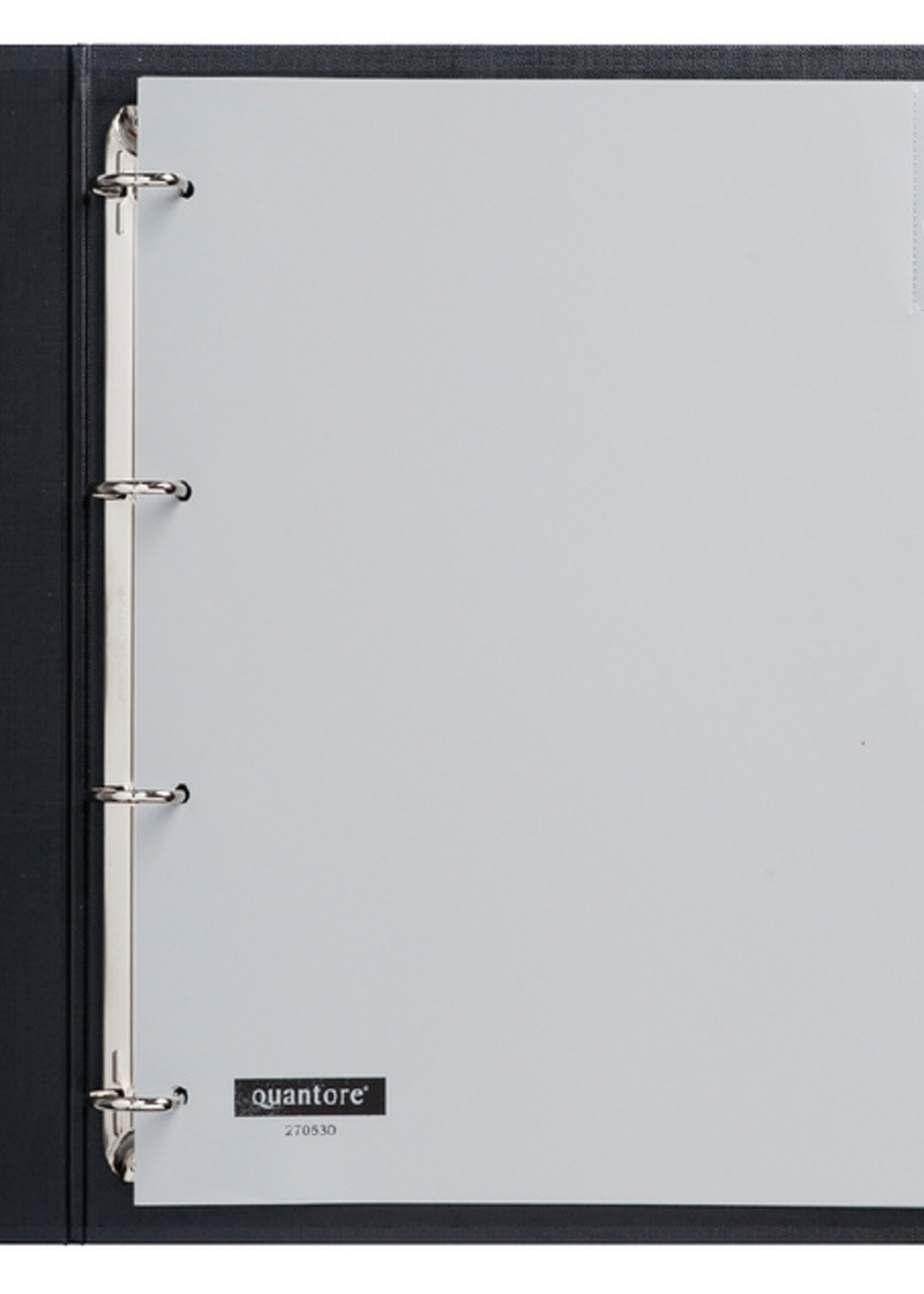 Quantore Intercalaires Quantore 4 perf 5 onglets à fenêtre gris PP