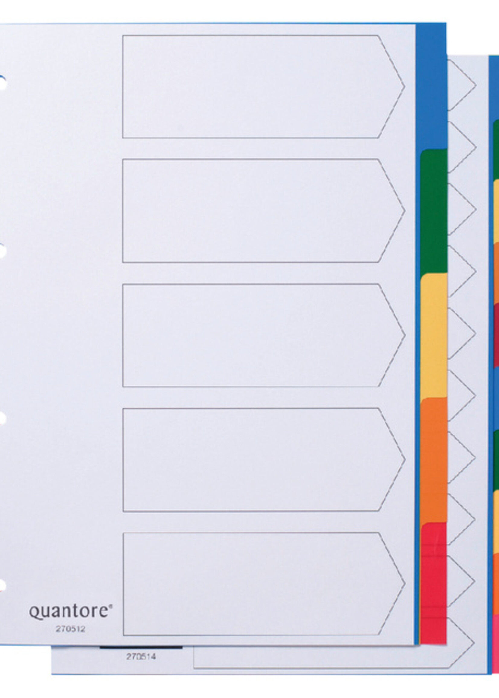 Quantore Intercalaires Quantore 4 perforations 5 onglets PP assorti