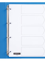 Quantore Intercalaires Quantore 4 perf numéro 1-5 blanc carton