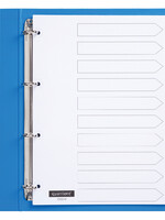 Quantore Intercalaires Quantore 4 perf numéro 1-10 blanc carton