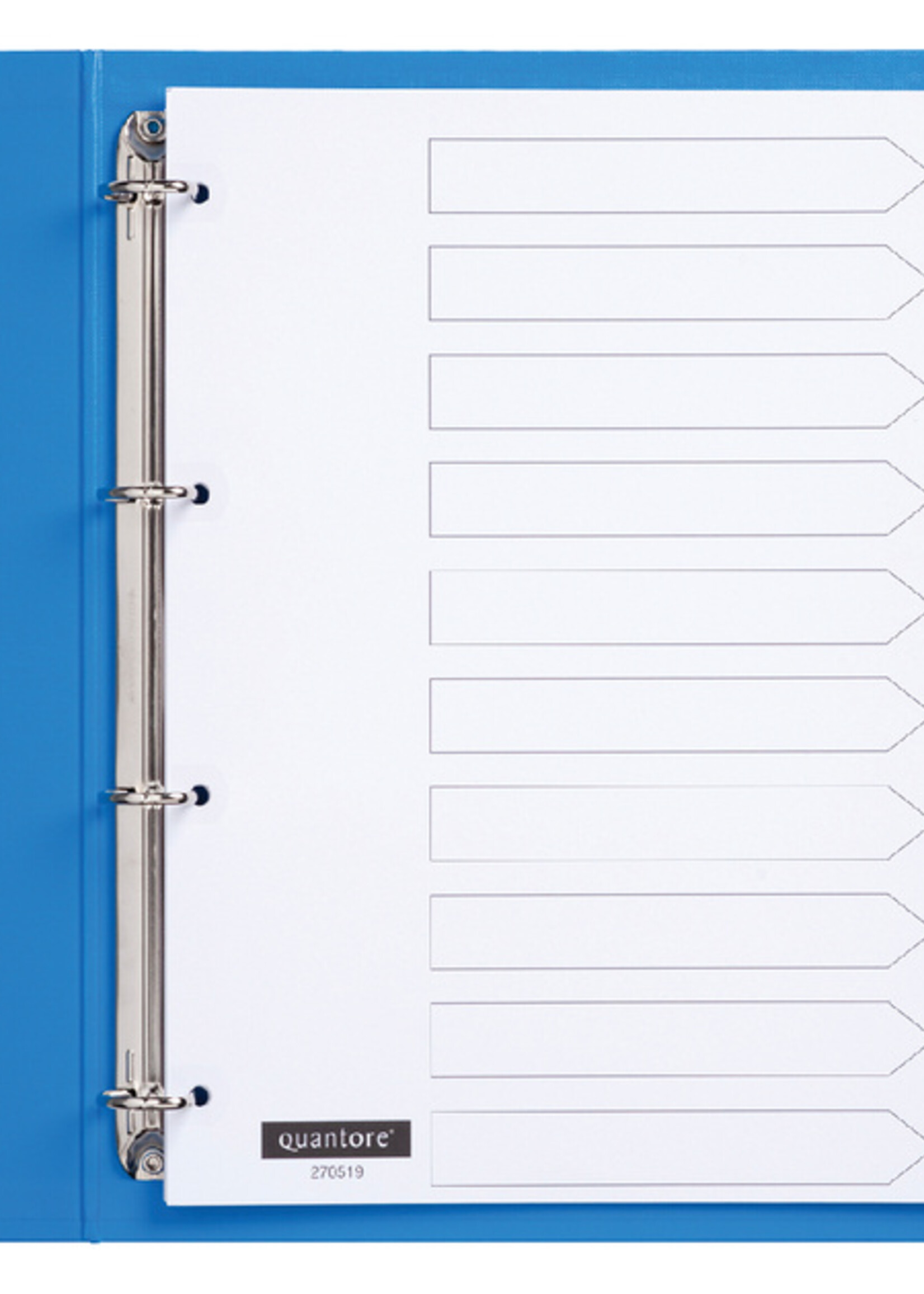 Quantore Intercalaires Quantore 4 perf numéro 1-10 blanc carton
