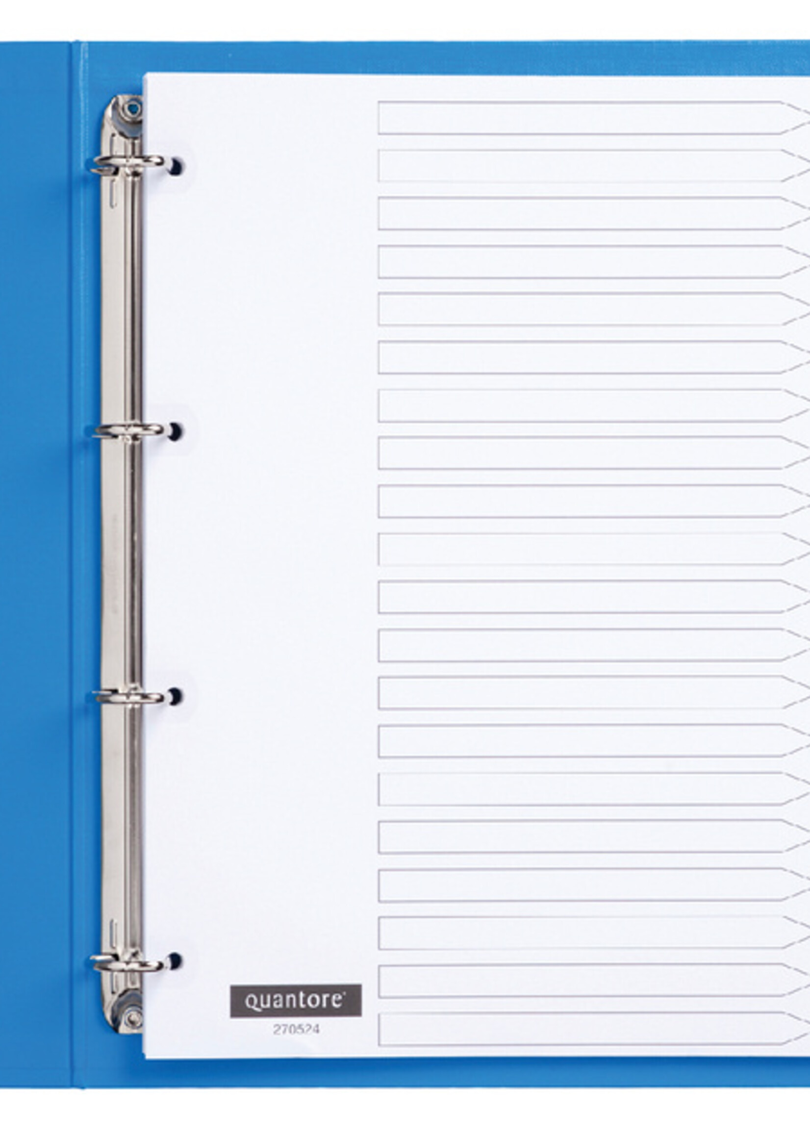 Quantore Tabbladen Quantore 4-gaats 20-delig met alfabet wit karton