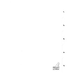 Intercalaires Kangaro 4 perf PK405 numéro 1-5 blanc carton