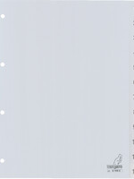 Kangaro Intercalaires Kangaro 4 perf G412C numéro 1-12 gris PP