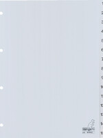 Kangaro Tabbladen Kangaro 4-gaats G415C 1-15 genummerd grijs PP