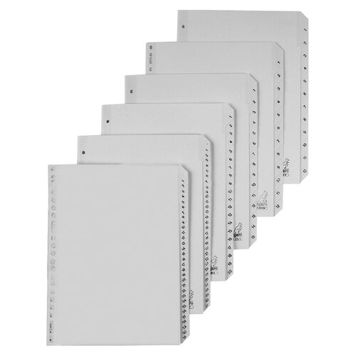 Kangaro Intercalaires Kangaro 4 perf G420AZ 20 onglets A-Z gris PP