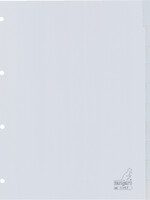 Kangaro Tabbladen Kangaro 4-gaats G410F 10-delig+venster grijs PP