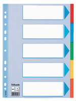 Esselte Intercalaire Esselte A4 11perf carton 5onglets+page/garde