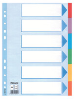 Esselte Intercalaire Esselte A4 11perf carton 6onglets+page/garde