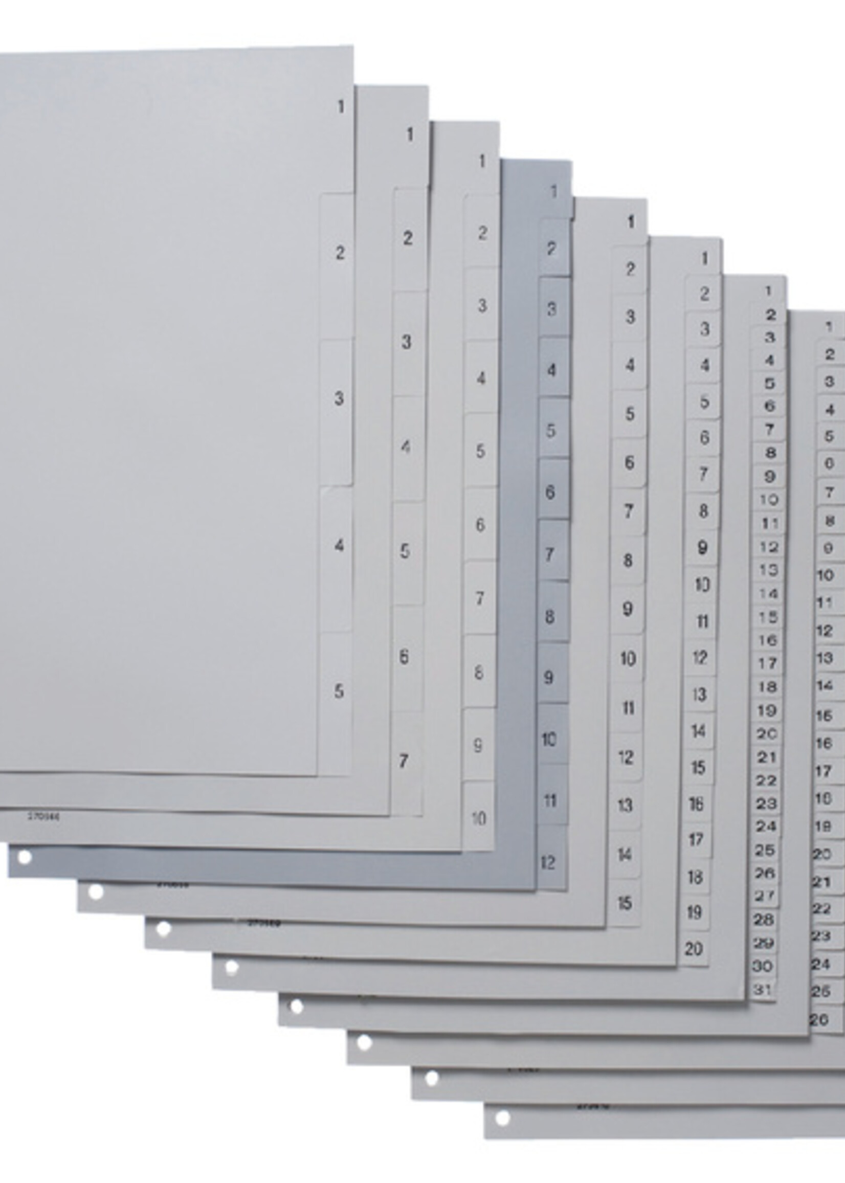 Quantore Intercalaires Quantore 23 perf numéro 1-5 gris PP