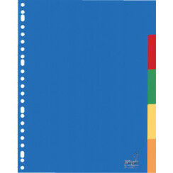 Intercalaires Kangaro 23 perf A405M 5 onglets assorti PP .