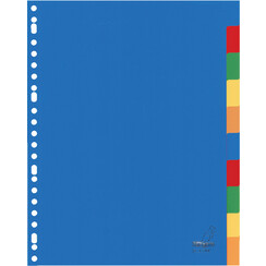 Intercalaires Kangaro 23 perf A410M 10 onglets assorti PP