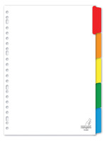 Kangaro Intercalaires Kangaro 23 perf PK405M 5 onglets blanc carton