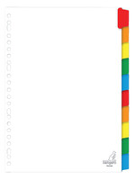 Kangaro Intercalaires Kangaro 23 perf PK410M 10 onglets blanc carton