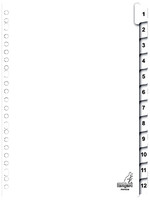 Kangaro Tabbladen Kangaro 23-gaats PK412CM 1-12 genummerd karton