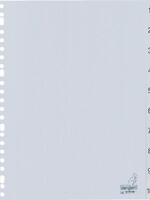 Kangaro Intercalaires Kangaro 23 perf G410CM numéro 1-10 gris PP