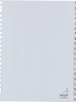 Kangaro Tabbladen Kangaro 23-gaats G420CM 1-20 genummerd grijs PP