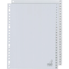 Intercalaires Kangaro 23 perf G452CM numéro 1-52 gris PP