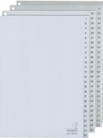 Kangaro Tabbladen Kangaro 23-gaats G4100CM 1-100 genummerd grijs PP