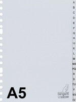 Kangaro Intercalaires A5 Kangaro 17 perf. G520AZM alphabet PP gris