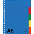 Kangaro Intercalaires Kangaro A5 17 perf A505M 5 onglets assorti PP